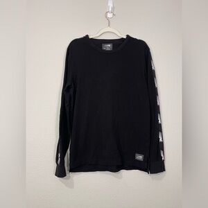 American Eagle Outfitters Shirt Long Sleeve Shirt with Logo Down Sleeve Women M